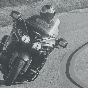 Performance-focused rider imagery