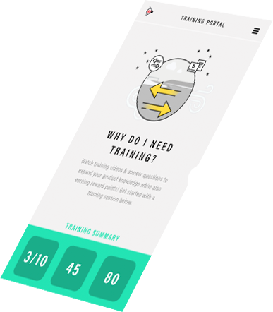 Training portal screen